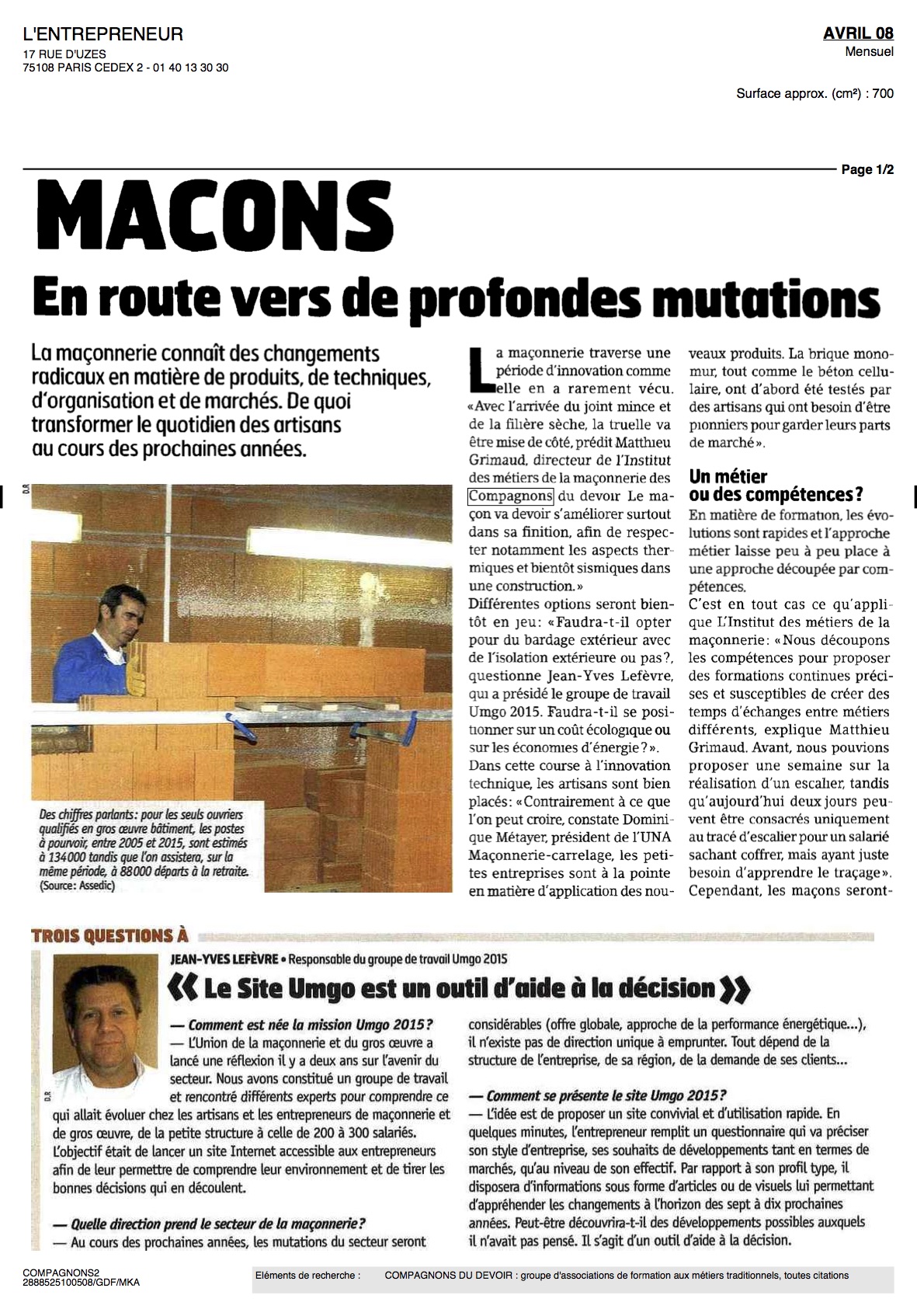 2008-04-10~Magazine l'ENTREPRENEUR